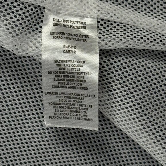 Tommy Hilfiger Windbreaker Jacket Colorblock Navy Red White Zip Front Size S - Picture 9 of 9